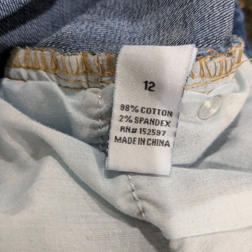 LICTZNEE Women’s Skinny Stretch High Rise Jeans, Dark Blue, Size 12 - Picture 9 of 10